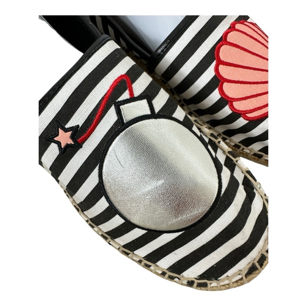 Circus Sam Edelman Women’s Size 9.5 Black White Striped Leni Espadrilles - Picture 5 of 7
